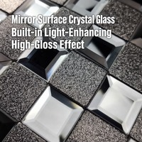 Coiffeuse de luxe moderne rétractable avec miroir LED, plateau en verre cristal, panneau en contreplaqué écologique, ensemble de rangement pour maquillage à domicile