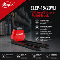 Transpalette électrique Everlift ELEP-YLI 1,5 tonne 2 tonnes, batterie lithium 48V, prix usine, fabrication OEM HELI