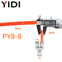PY Y-Type Tee Raccord Pneumatique En Laiton Tuyau D'air One Touch Push in Raccord Rapide Tuyau Tube Connecteur 4mm 6mm 8mm 10mm 12mm