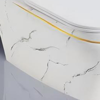 WC blanc en céramique monobloc à poser au sol avec double chasse d'eau pour salle de bain