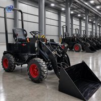 Pengiriman Gratis Mini Loader Listrik 4WD Mini Wheel Loader Loader Listrik Kecil CE Kebun Anggur Kebun Buah Kebun Perkebunan Kebun Pertanian