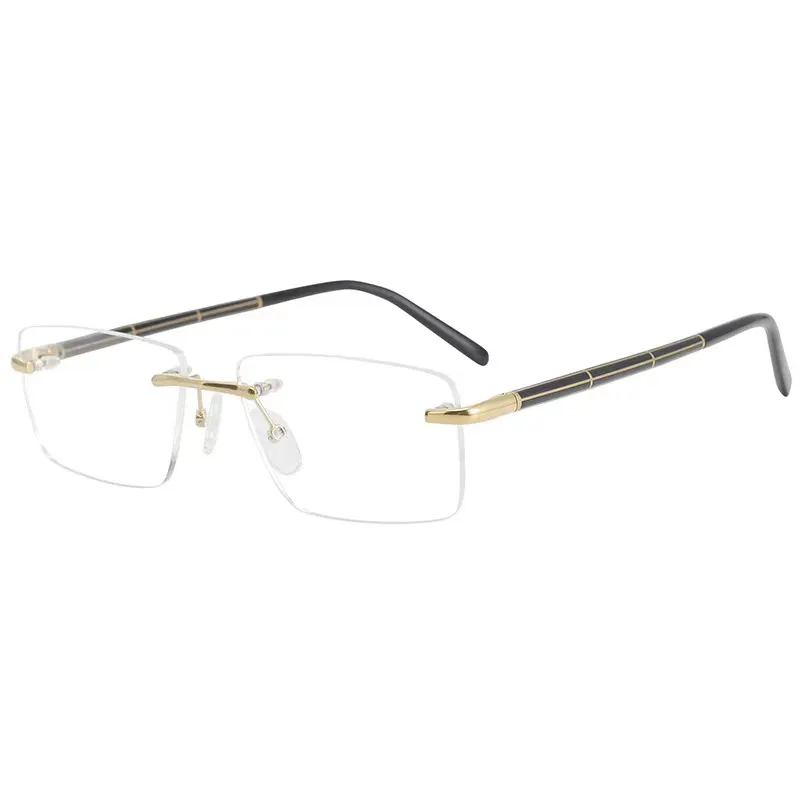 montura sin lente titanium rimless glasses optical frames eye glasses
