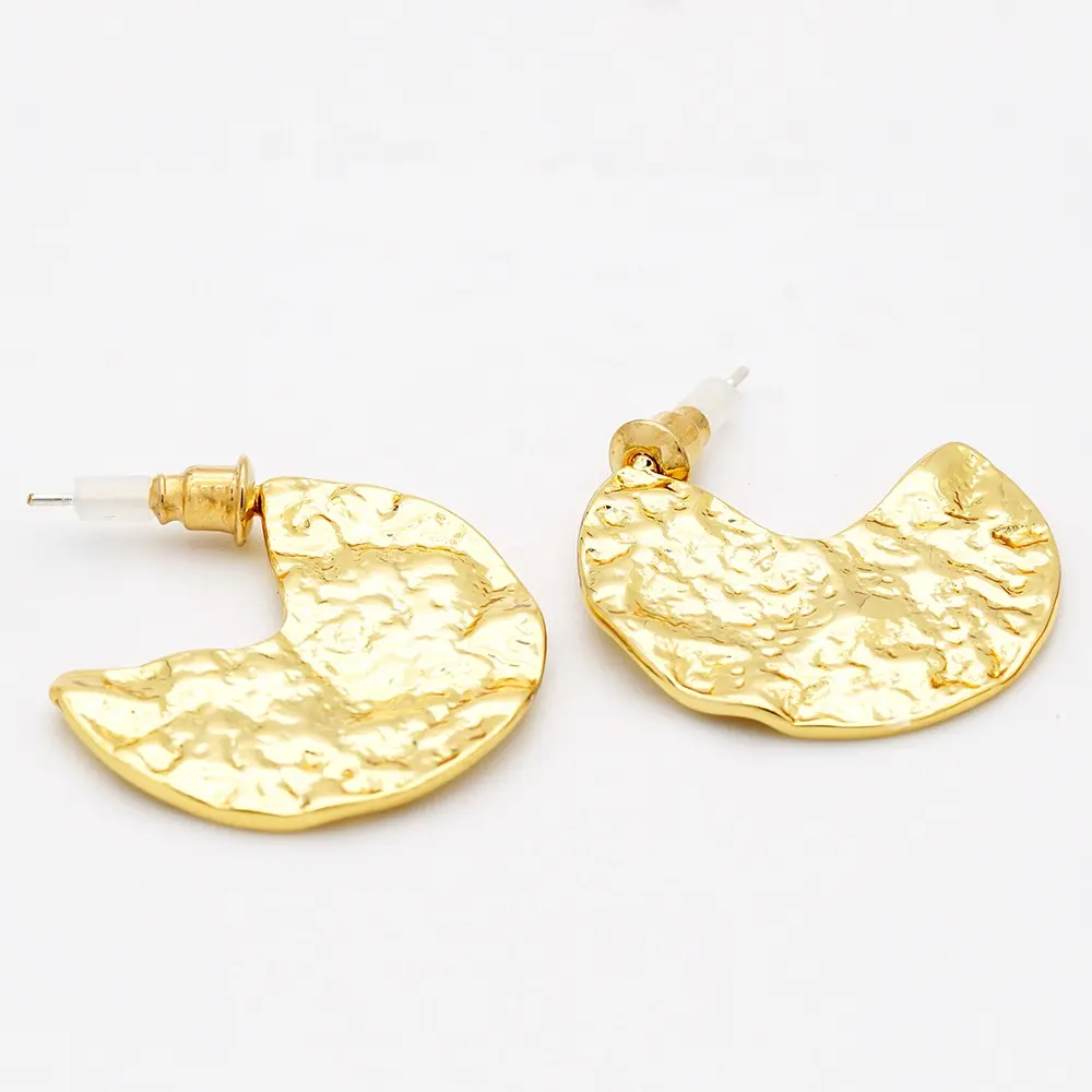 कस्टम स्टड कान की बाली सोना मढ़वाया 18K गहने, 18K सोने की कान की बाली डिजाइन