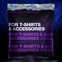 Sacs Mylar refermables à fermeture éclair 12*16 pouces pour vêtements, personnalisés, imprimés sur mesure, pour T-shirts et chaussettes, étanches, marque privée