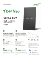 Vente en gros JinkoSolar Tiger Neo 3.0 710W 720W 730W N-Type pour projets utilitaires à demi-cellules monocristallines bifaciales double vitrage