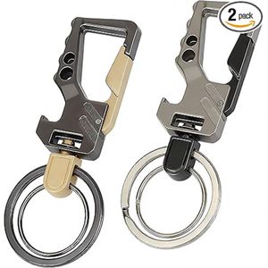 Heavy Duty Bottle Opener Zinc Alloy Cool Personalized Beer Bottle Top Carabiner Holder Keychain for Men Women Travel Accessories - Product Image 1