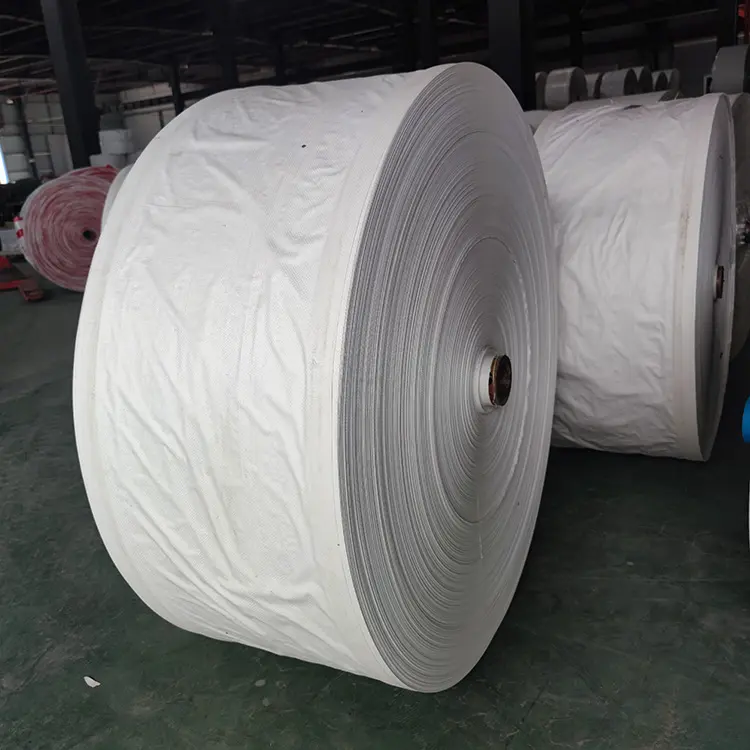 Pp gulungan kain pipa Polipropilena 100% kain PP untuk tas jumbo kain berlapis dalam gulungan penjualan pabrik