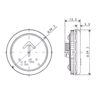 Bouton poussoir rond d'ascenseur avec des pièces personnalisables d'OEM/ODM de matériel d'acier inoxydable de Braille