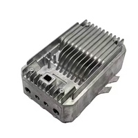 Radiateur en aluminium moulé sous pression ADC12 à ailettes, boîtier de refroidissement à haute dissipation thermique pour amplificateurs de puissance LED et électroniques