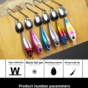 Vente en gros Leurre métallique <span class=keywords><strong>Dolphin</strong></span> Jig 5g-80g pour lancer longue distance, avec lame de <span class=keywords><strong>spinning</strong></span> et hameçon simple, pour la pêche en jigging côtier en eau salée, appât dur - Product Image 5