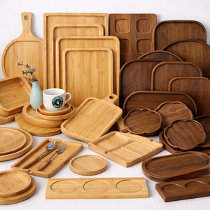Bandeja de Servicio de Madera de Bambú Personalizada a Precio de Fábrica, para Bebidas, Baño, Té, Escritorio, Queso, Fruta, Comida Cocinada, Exhibición - Product Image 2
