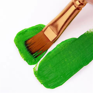 Ensemble d'art de brosse sèche à poils en nylon manche en bois en forme de cheveux ronds et plats pour peinture à l'<span class=keywords><strong>aquarelle</strong></span> et brosse à vadrouille Filbert - Product Image 4