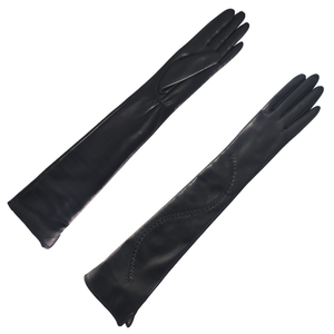 FASHION STYLE Beaucoup de <span class=keywords><strong>cuir</strong></span> <span class=keywords><strong>long</strong></span> et de gants en peau de mouton de couleur pour les femmes - Product Image 4