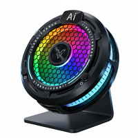 Refroidisseur de téléphone U-JIE F47 RGB avec écran numérique, radiateur de téléphone portable en ABS, support magnétique, ventilateur de refroidissement pour jeux