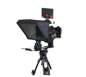 16" Autocue teleprompter Beam Splitter iPad Tablet Prompter with Remote Control for Video Live Streaming Webcasters Youtubers