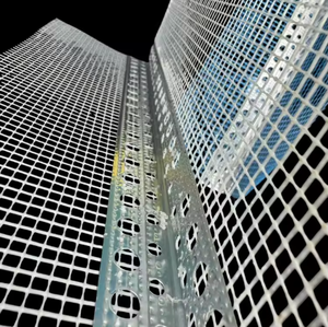 Profilo Angolare Moderno Zincato e <span class=keywords><strong>in</strong></span> Plastica/Vinile Resistente agli Urti con Protezione a Rete per Cartongesso - Materiale Edile - Product Image 2