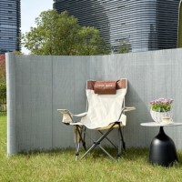 Rouleau de clôture en PVC imitation bambou anti-décoloration, sans entretien, pare-vent et brise-vue pour jardin et terrasse