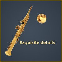 Ehrman Professional Treble Drop B Lacquered Gold Split Brass Saxophone