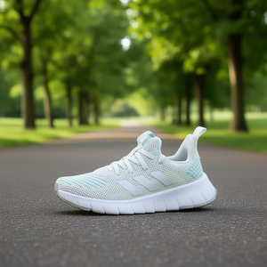 รองเท้าวิ่งผู้หญิง Adidas รุ่น Cloud สีขาว-น้ำเงิน หน้าผ้าตาข่าย พื้นรองเท้า EVA พื้นรองเท้าด้านนอกยาง รุ่นซัมเมอร์ เวียดนาม รุ่น MSS EE9541 - Product Image 3