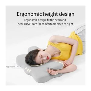 Oreiller <span class=keywords><strong>de</strong></span> sieste ergonomique en mousse à mémoire <span class=keywords><strong>de</strong></span> forme haute densité Antibactérien <span class=keywords><strong>Anti</strong></span>-acariens Traction réglable du cou Conception lavable amovible - Product Image 6