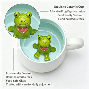 Mug en céramique 3D renard caché mignon – Compatible lave-vaisselle et micro-ondes, grande capacité, tasse à café/thé créative, cadeau d'anniversaire pour la maison/le bureau - Product Image 6