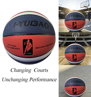 Ballon de basketball officiel de haute qualité, durable, avec logo personnalisé, pour intérieur/extérieur, en cuir PU, chambre à air en caoutchouc, pour entraînement et match, 600-650g AOYUN