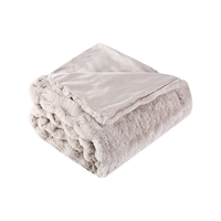 Benutzer definierte dicke weiche Mantas De Invierno Erwärmung Polyester King Size geraffte Kunst pelz andere Über würfe Decken für den Winter