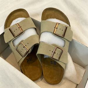 Sandales plates légères fermées pour femmes, style mules et sabots, Birkenstocks, en cuir véritable, daim de vache, semelle intérieure en liège et <span class=keywords><strong>EVA</strong></span>, pour l'extérieur, modèle <span class=keywords><strong>Arizona</strong></span> - Product Image 6