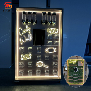 LISSE nouveau mariage magique acrylique lumière LED Champagne décoration murale sonner la cloche pour appeler le décor d'événement en verre de Champagne - Product Image 1