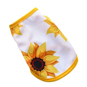 Pet <b>Clothes</b> Vest Floral Pattern Polyester Summer Dog <b>Cat</b> Clothing Yellow Blue Pink - Product Image 5