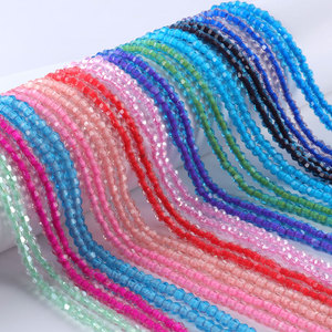 HBJC Crystal Glass Bicone Beads Wholesale Super Shiny Colorful 100 Colors Glass Beads for Jewelry Making - Product Image 2