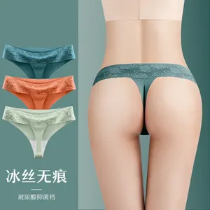 Bán Buôn Hot Traceless Eo Thấp Của Cô Gái Thong Sexy T-thong Băng Lụa Liền Mạch Của Lady Tóm Tắt G Chuỗi Của Phụ Nữ Quần Lót