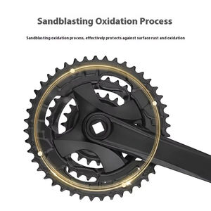 Manivelle de bicyclette en alliage d'aluminium Grand trou carré <span class=keywords><strong>Plateau</strong></span> Accessoires de changement de vitesse pour vélo de montagne Pignon de vélo Pédalier - Product Image 2