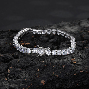 Neues grenzüberschreitendes Zirkon-Tennisarmband, galvanisiert, für Damen und Herren, im Hip-Hop-Stil, meistverkauftes Schmuck-Accessoire, Pulloverkette - Product Image 3
