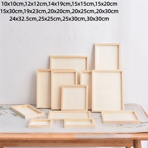 Planches de bois vierges, planches à <span class=keywords><strong>dessin</strong></span> <span class=keywords><strong>en</strong></span> toile, artisanat <span class=keywords><strong>en</strong></span> argile, enseignes pour la maison, cadres <span class=keywords><strong>photo</strong></span> naturels DIY avec cadres carrés <span class=keywords><strong>en</strong></span> bois et <span class=keywords><strong>en</strong></span> argile - Product Image 2