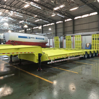 Bon prix 2 3 4 axes 10m18m 50ton 80ton 100ton Lowbed Transport camions semi-remorque