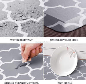 Tapis de cuisine moderne en PVC, anti-fatigue, en mousse à mémoire de forme, tapis confortables pour bureau, imperméables et lavables - Product Image 3