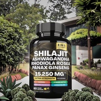 Supplément énergisant Shilajit Capsules pour Hommes Adultes Maca Ginseng Ashwagandha Capsules Poudre Safe