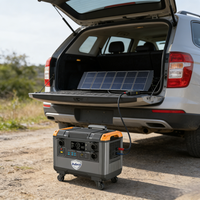 Générateur solaire à charge rapide 3000W 2688Wh, charge sans fil, type C, station d'alimentation solaire portable pour l'extérieur