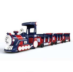 Train touristique moderne pour parc d'attractions extérieur, train électrique sans rails pour visites touristiques, à vendre - Product Image 1