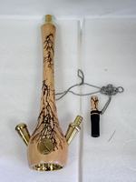 En stock, Ventes flash : Chicha en bois et acier inoxydable, couleur noire et argentée, ensemble complet