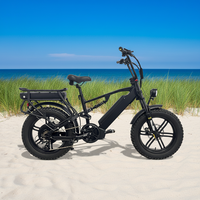 Vélo de montagne électrique à suspension intégrale avec écran LCD haute vitesse 2000w et pneus larges