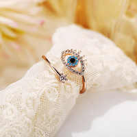 Hand Rings Set for Women, Silver Plated, Micro Pave, CZ Eye