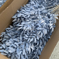 E-868 Plantes artificielles de haute qualité, plante décorative, feuilles de saule en tissu, feuilles de saule bleues