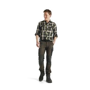 BLAKLADER - 329911524599XS Camisa de franela Verde Oliva oscuro/Negro-EAN 7330509775523 CAMISAS DE TRABAJO - Product Image 3