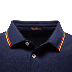 Chemise à manches longues pour homme, bleu marine, polyester, col classique, vêtement de loisirs respirant et décontracté - Product Image 4