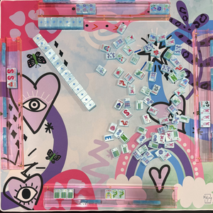 Bespoke Mahjong Tiles <strong>Lucky</strong> <strong>Charms</strong> Hamptons Pearl Blue Luxury Double Sided Carved Acrylic Friends Gathering Retail Wholesale - Product Image 5