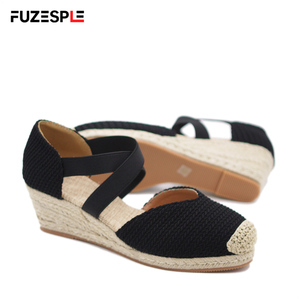 Women's Sporty Glitter Outdoor <strong>Wedge</strong> Platform High Heeled Mary Jane Sandals Plus Size - Product Image 6