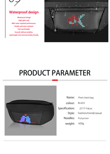 กระเป๋าสะพายไหล่มีจอ LED สำหรับเดินทาง,กระเป๋าสะพายไหล่กันน้ำสายคล้องไหล่สำหรับปั่นจักรยานท่องเที่ยวสำหรับผู้ชายผู้หญิงสีดำปั่นจักรยาน - Product Image 6
