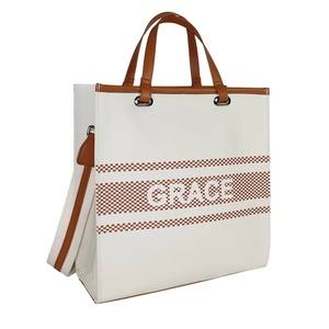 Bolsos Tote para Mujer, Bolsos Tote Lisos, Bolsa de Lona Simple con Correas de Cuero, Personalizable - Product Image 6